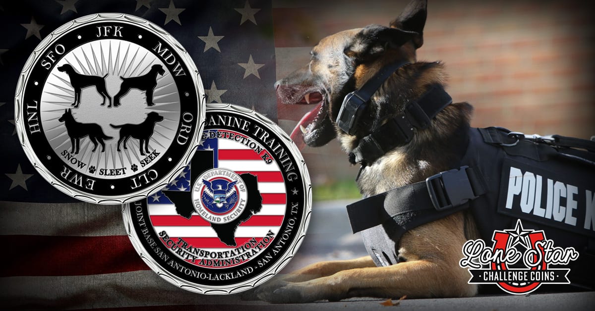 K9 Unit Police Challenge Coin