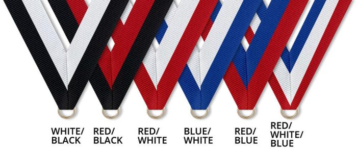 2 Tone Medal Ribbon Options