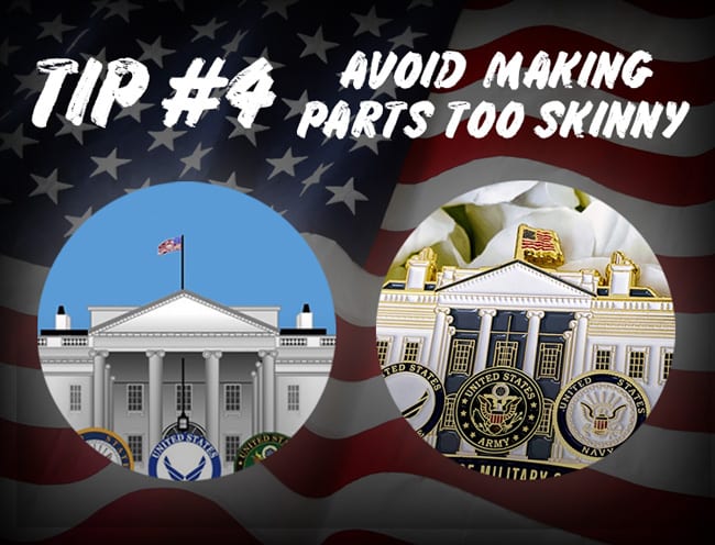 Cut to Shape Challenge Coin Minimum Specs