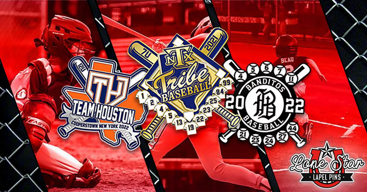 Custom Baseball Trading Pin for Cooperstown and other youth tournaments